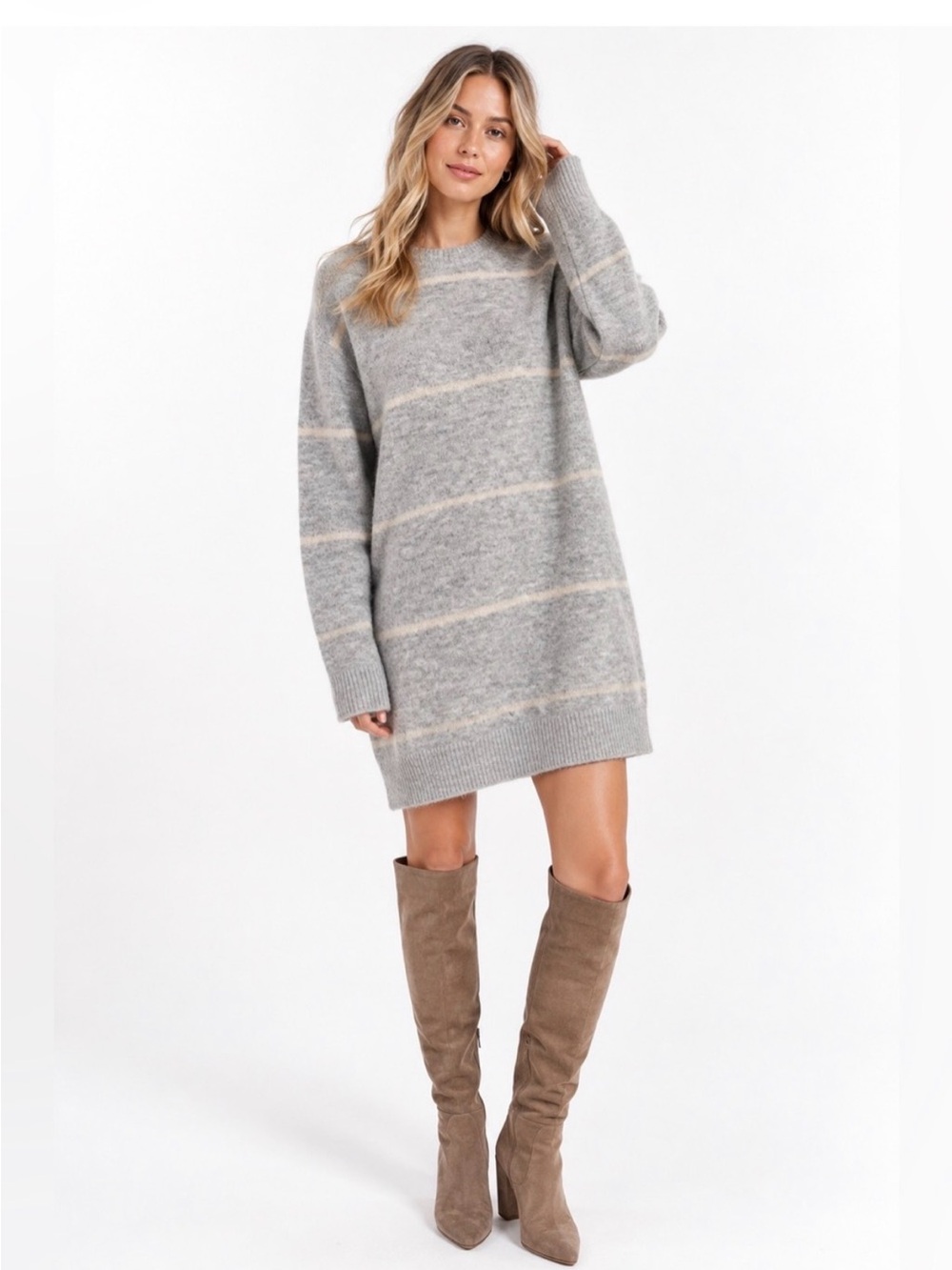 Wilfred Free Aritzia Striped Alpaca Blend Sweater Dress | Size L